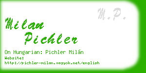 milan pichler business card