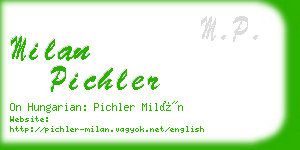 milan pichler business card